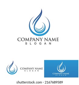 Water drop Logo Template vector illustration design