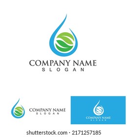 Diseño de ilustraciones vectoriales de plantillas de logotipos de caídas de agua