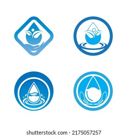 Water drop logo template vector illustration design
