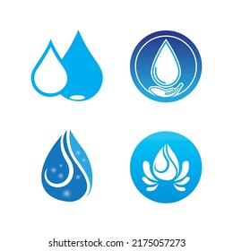 Water drop logo template vector illustration design