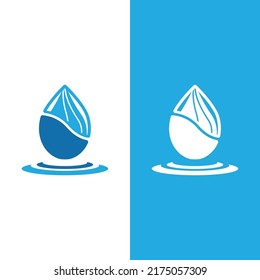 Diseño de ilustraciones vectoriales del logotipo de caída de agua
