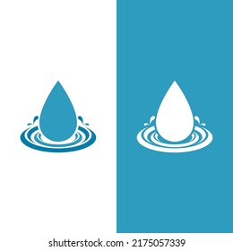 Diseño de ilustraciones vectoriales del logotipo de caída de agua