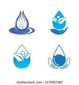 Water drop logo template vector illustration design