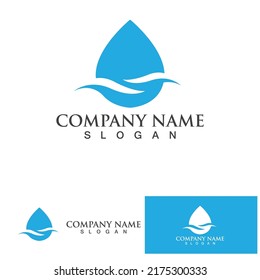 Diseño de ilustraciones vectoriales de plantillas de logotipos de caídas de agua