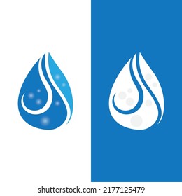 Diseño de ilustraciones vectoriales del logotipo de caída de agua