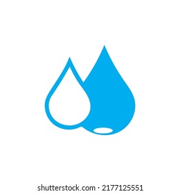 Diseño de ilustraciones vectoriales del logotipo de caída de agua