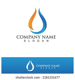 Water drop Logo Template vector illustration design