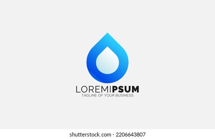 Diseño de ilustraciones vectoriales de plantillas de logotipos de caídas de agua