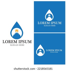 Water drop Logo Template vector illustration design