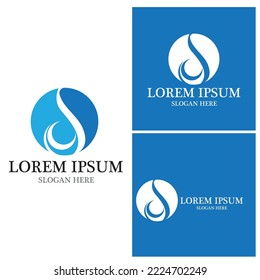 Water drop Logo Template vector illustration design
