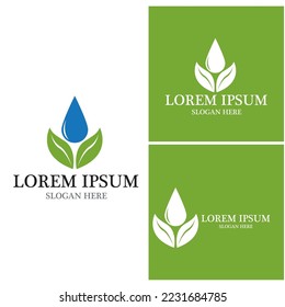 Water drop Logo Template vector illustration design