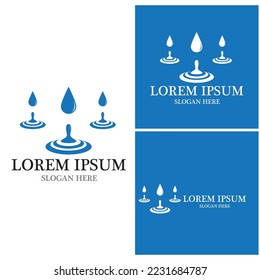 Water drop Logo Template vector illustration design