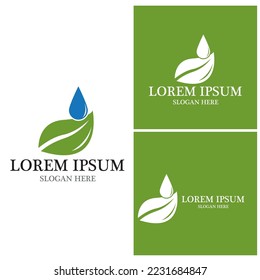 Water drop Logo Template vector illustration design