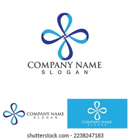 Diseño de ilustraciones vectoriales de plantillas de logotipos de caídas de agua