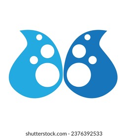 Diseño de ilustraciones vectoriales de plantillas de logotipos de caídas de agua