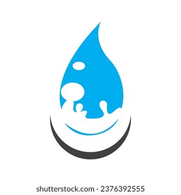Diseño de ilustraciones vectoriales de plantillas de logotipos de caídas de agua