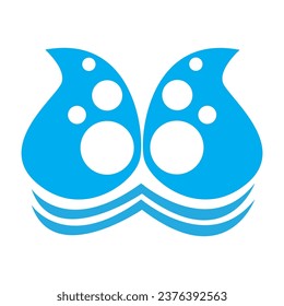 Design für Wassertropfen-Logo, Vorlage für Vektorgrafik