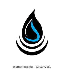 Diseño de ilustraciones vectoriales de plantillas de logotipos de caídas de agua