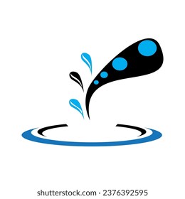 Diseño de ilustraciones vectoriales de plantillas de logotipos de caídas de agua