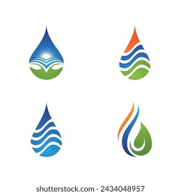 water drop Logo Template vector illustration design