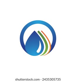 Diseño de ilustración vectorial de plantilla de logotipo de gota de agua
