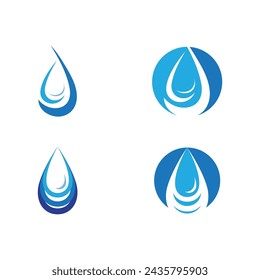 water drop Logo Template vector illustration design