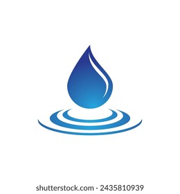 Diseño de ilustración vectorial de plantilla de logotipo de gota de agua