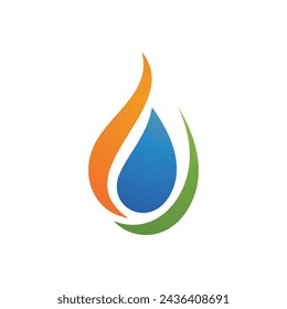Diseño de ilustración vectorial de plantilla de logotipo de gota de agua