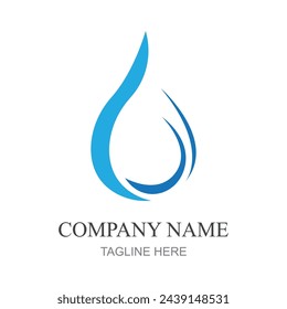 water drop Logo template vector illustration design
