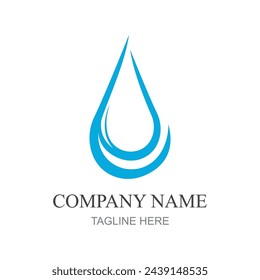 Gota de agua Logo plantilla vector ilustración diseño