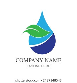 Gota de agua Logo plantilla vector ilustración diseño