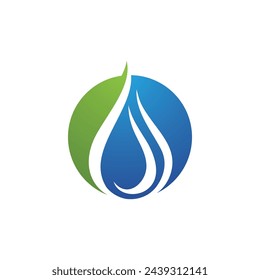 Wassertropfen Logo Vorlage Vektor Illustration Design