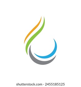 Wassertropfen Logo Vorlage Vektorillustration Design