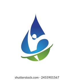 Wassertropfen Logo Vorlage Vektorillustration Design