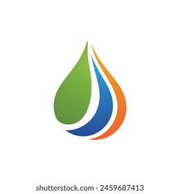 Gota de agua Logo Plantilla diseño de Ilustración vectorial