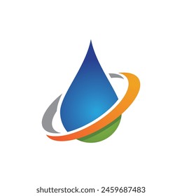 Gota de agua Logo Plantilla diseño de Ilustración vectorial