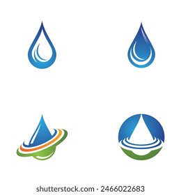 Wassertropfen Logo Vorlage Vektorillustration Design