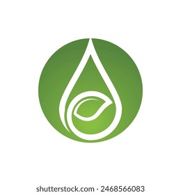 Gota de agua Logo Plantilla diseño de Ilustración vectorial