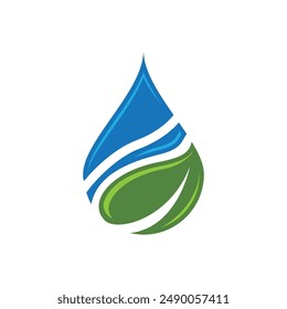 Gota de agua Logo Plantilla diseño de Ilustración vectorial