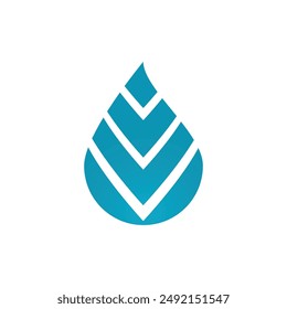 Gota de agua Logo Plantilla diseño de Ilustración vectorial