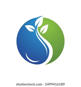 Wassertropfen Logo Vorlage Vektorgrafik-Design