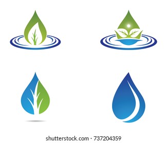 Water drop Logo Template vector illustration design