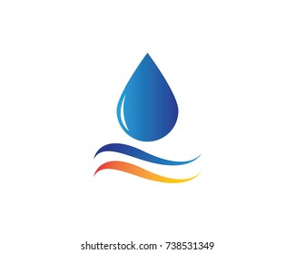 water drop Logo Template vector illustration design