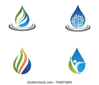 Water drop Logo Template vector illustration design