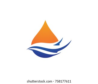 Water drop Logo Template vector illustration design