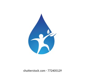 Water drop Logo Template vector illustration design