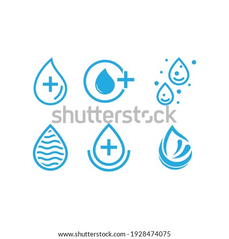 Water drop Logo template vector design