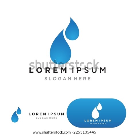 Water drop Logo Template vector illustration design