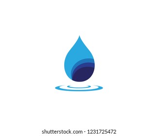 Water drop logo vector