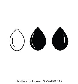 Water drop logo vector art illustration